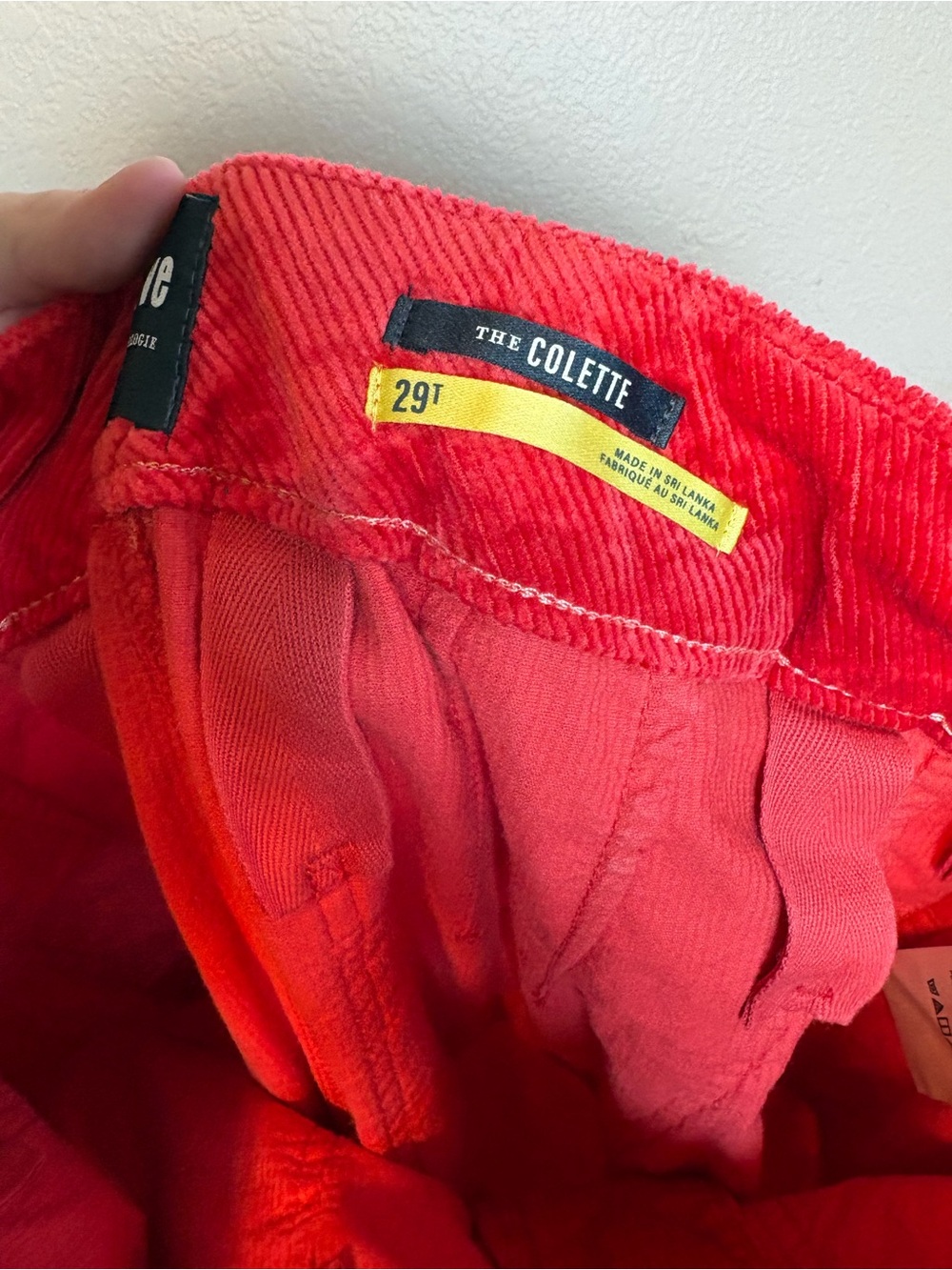 Anthropologie Maeve The Colette Cropped Wide-leg Corduroy Pants Red 29 Tall - Picture 11 of 13